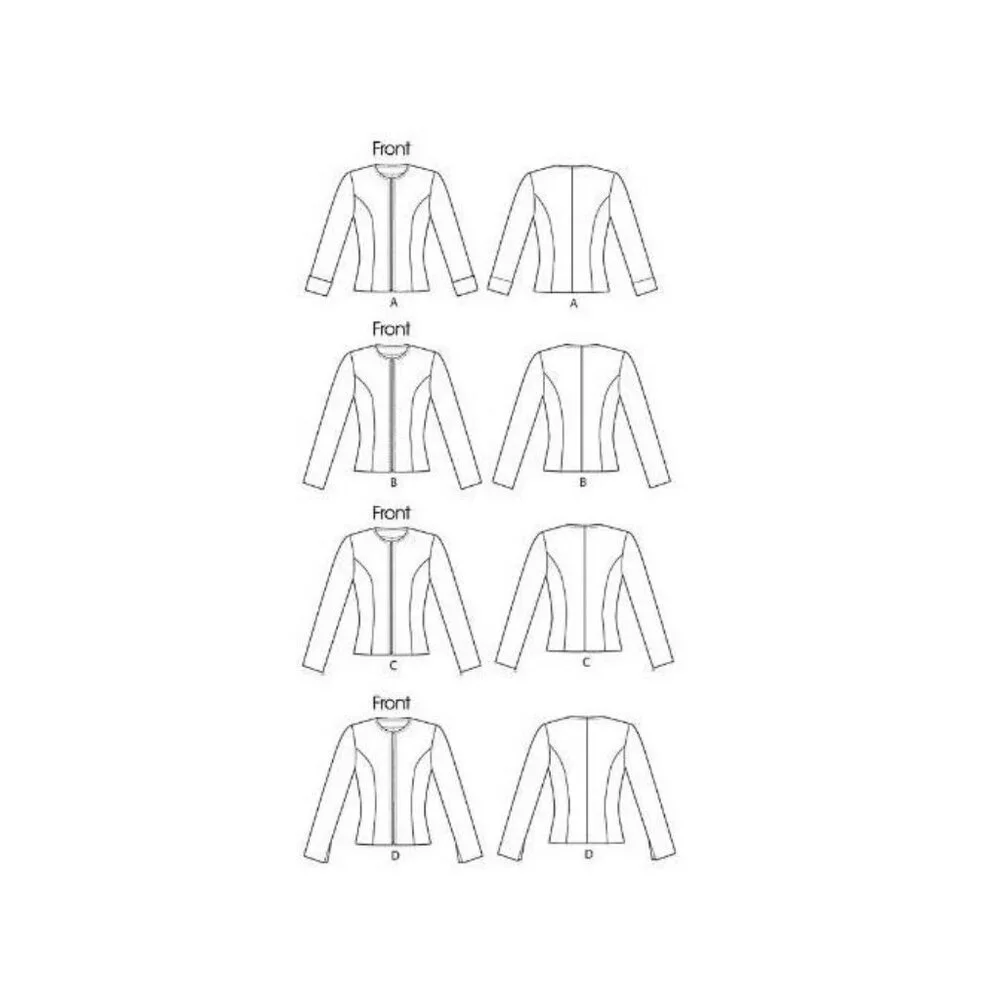 McCalls Sewing Pattern‎ 6441 Lined Coat Jacket Misses Size 14-22